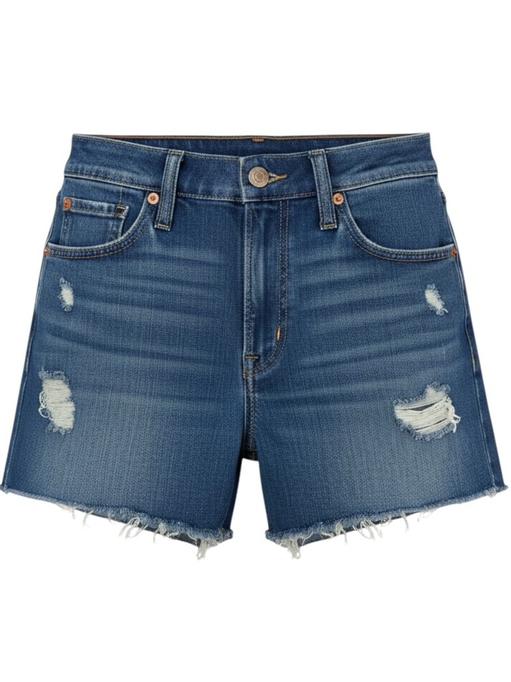 Levi’s Hypersoft High Rise Denim Cutoff Shorts Stretch Distressed Cowgirl 25